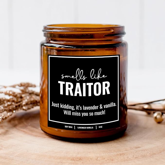 You Nique Designs New Job Candle for Women, 9 Ounces, Going Away Gifts for Coworker, Coworker Leaving Candle for Women, Farewell, Goodbye, All Natural Soy Aromatherapy Candles (Lavender & Vanilla A)