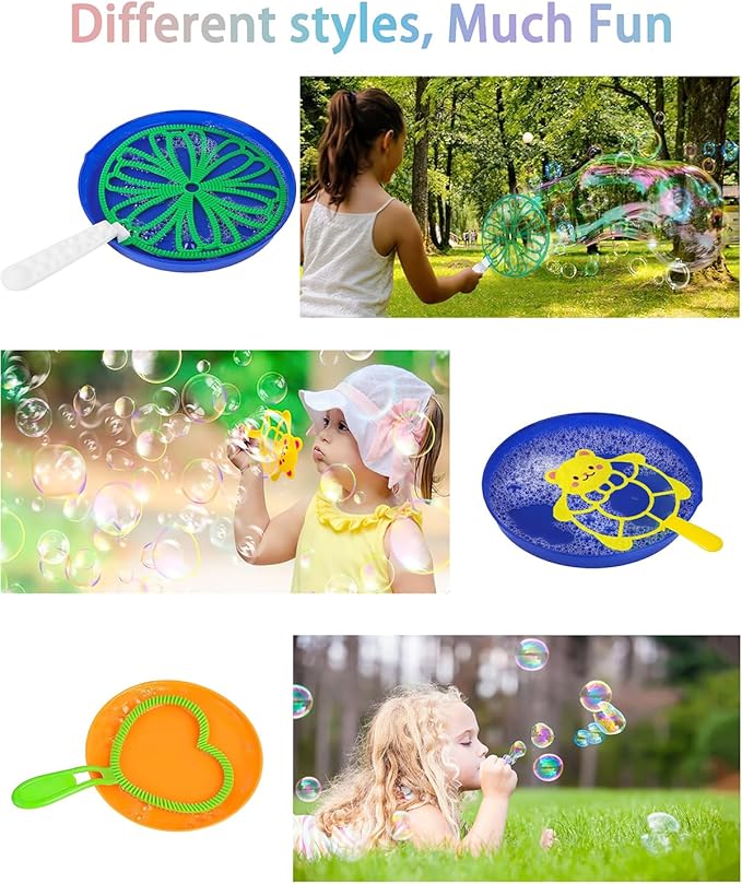 Giant Bubble Wands, Big Bubble Wands Toys Set with Tray Bulk Funny Bubbles Maker for Kids Toddlers Adults Summer Outdoor Activities Birthday Gifts Bubble Party Favors, 22 Pcs