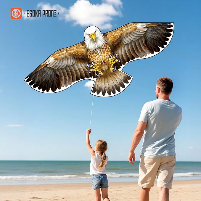 Large Kite with String Reel, Safe and Easy to Fly Kites for Kids and Adults,Outdoor Parent-Child Toy Gift,Perfect for Beach Park Family Outdoor Activities and Games.