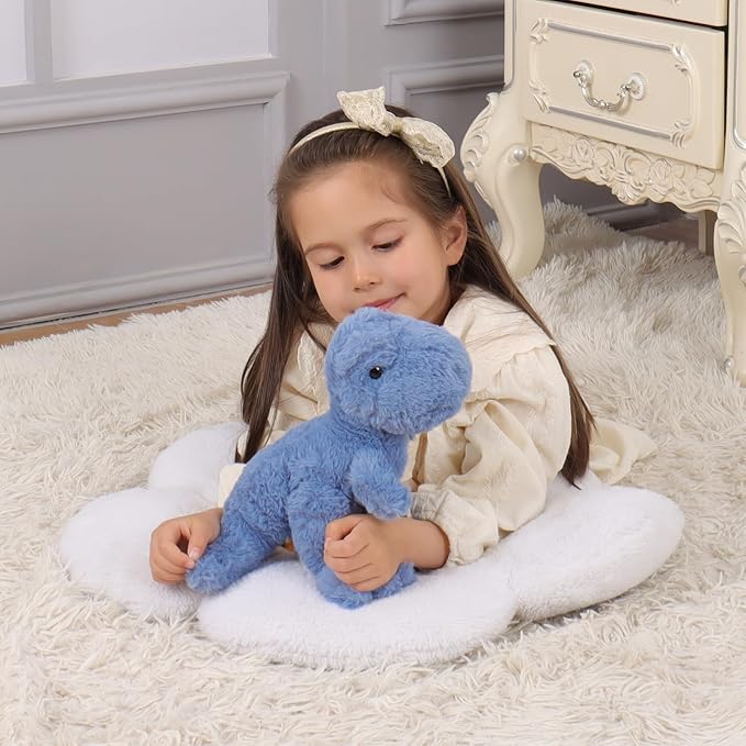Apricot Lamb Toys Plush Dinosaur Stuffed Animal Soft Cuddly Perfect for Girls Boys (Navy Blue Dinosaur, 10 Inches)