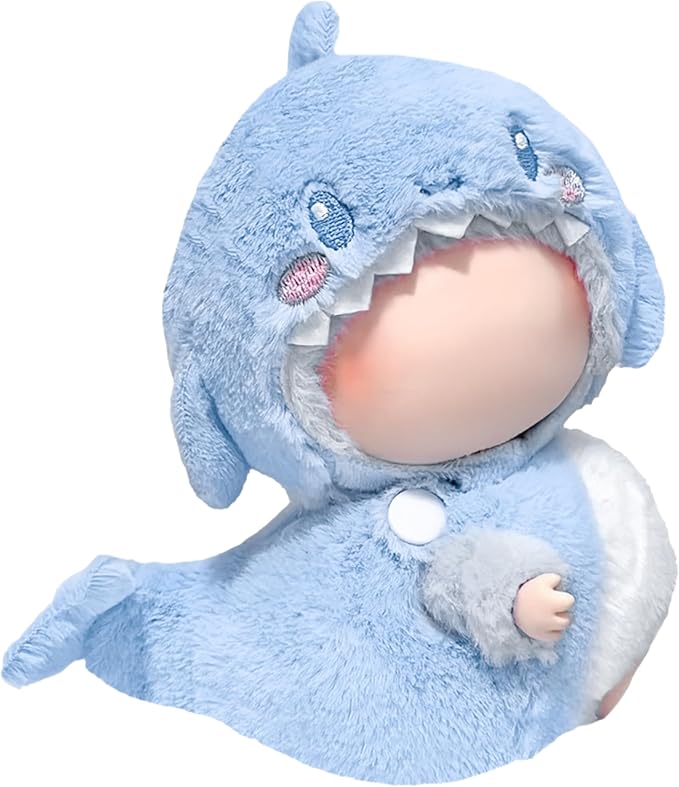 Clothes Fit for 17CM Doll, Fashion Doll Clothes Outfit Set Cute Theme Designer Toys Dress Accessories for Collector Fans Display (3D Blue Shark)