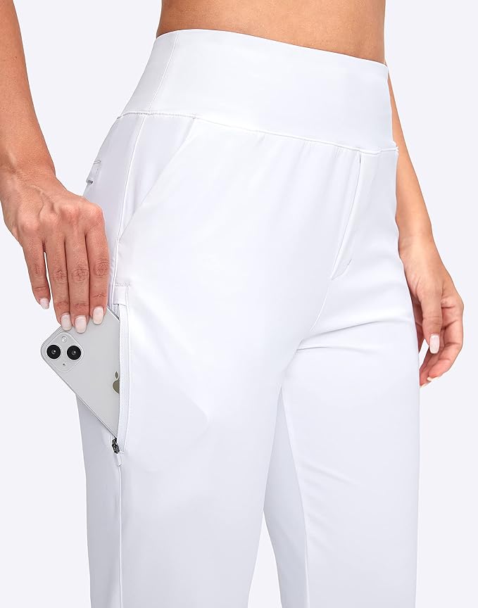YYV Women's Golf Pants High Waist Stretch Ankle Pants with Pockets | Work Ankle Pants, Dress Pants with 4 Pockets, For Yoga Business Travel Casual
