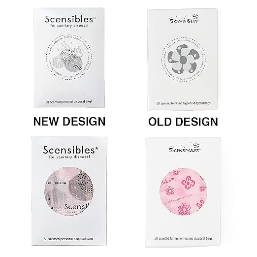 Hospeco Scensibles Personal Disposal Bags, Pink, 1200 Bags (HOSSBX50)
