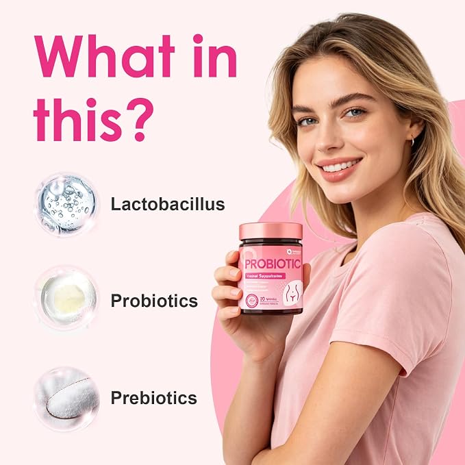 NATURE TARGET Vaginal Probiotics Suppositories for Women, 30 Count | Balances Vaginal PH, Eliminates Unpleasant Odor, Freshness Support, Relieves Irritation & Dryness, 100% Vegan, Paraben-Free