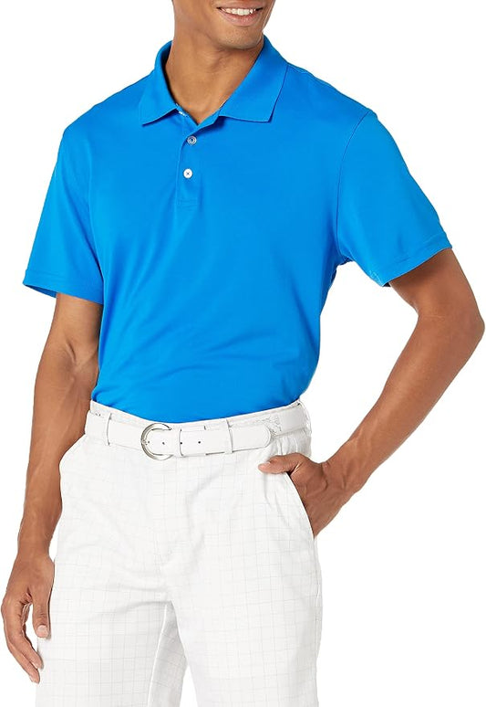 Amazon Essentials Men's Moisture Wicking Golf Polo Shirt, Short Sleeve, Slim-Fit, Quick-Dry, Active Wear
