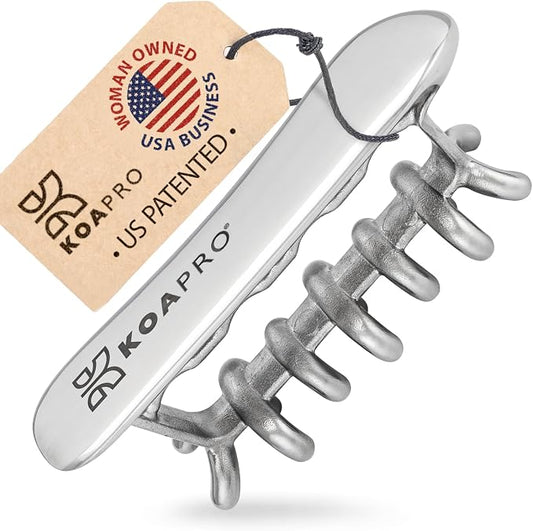 KOA KOAPRO Face Facia Blaster - Stainless Steel Gua Sha Facial Tools for Gentle Face Massage Neck and Shoulders, Hand held Massager Hand and Feet Fascia Massager Fascia Tool