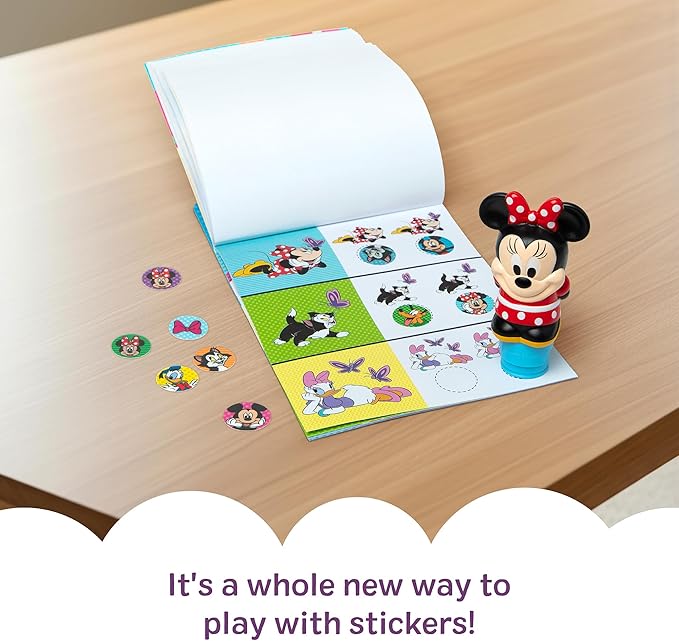 Melissa & Doug Sticker Wow!™ 24-Page Activity Pad and Sticker Stamper, 300 Stickers, Arts and Crafts Fidget Toy Collectible Character – Disney Minnie Mouse - for Kids Ages 3+ - FSC Certified