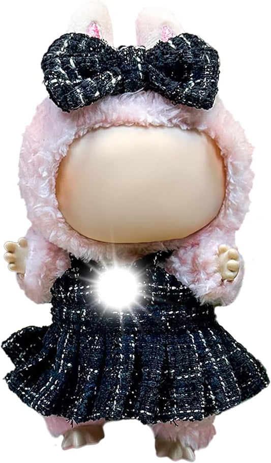 Clothes Fit for 17CM Doll, Fashion Doll Clothes Outfit Set Cute Theme Designer Toys Dress Accessories for Collector Fans Display (C Black Dress)