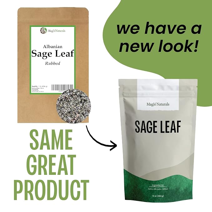 MagJo Naturals, Rubbed Sage (1 Pound Bag) bulk Salvia officinalis