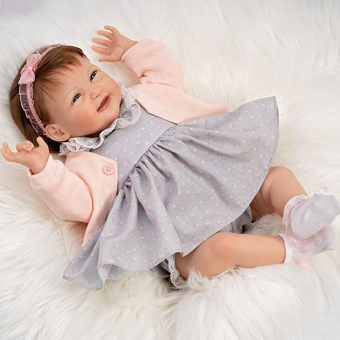 Paradise Galleries 19 Inch Realistic Reborn Toddler Baby Girl Doll with Pink Dainty Rose Buds Outfit and Accessories Giftable Set – Sweetie Pie