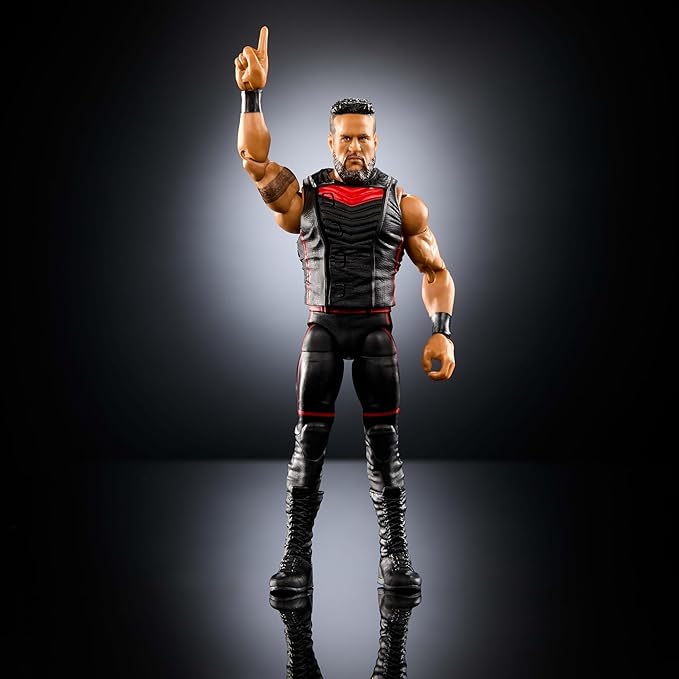 Mattel WWE Elite Action Figure & Accessories, Series #118, 6-inch Collectible Tama Tonga with 25 Articulation Points & Swappable Hands