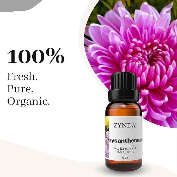 Chrysanthemum Essential Oil • 100% Pure & Natural Floral Extract | Premium Organic Chrysanthemum Oil for Relaxation, Skin Care & Aromatherapy – 10ml
