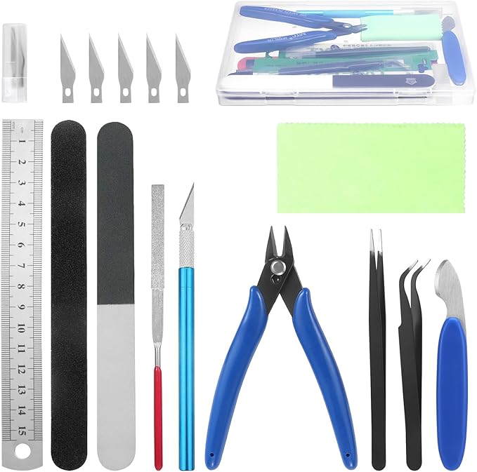 11PCS Model Kit Tools, Gundam Model Tool Kit, Hobby Building Tools Kit for Gundam Basic Model Assembling, Building and Repairing