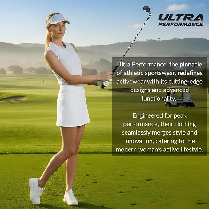 Ultra Performance Womens Golf Skirt 2 Pack Women’s Tennis Skort with Compression Liner Athletic Skirts for Women with Pockets