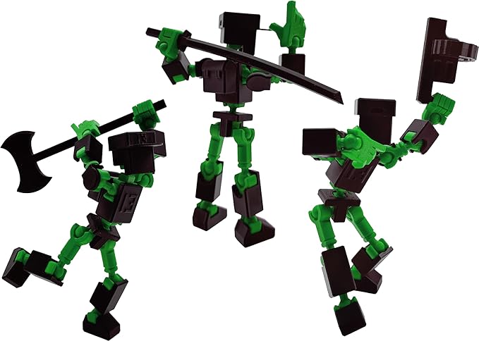 (Assembly Completed) 3D Printed 6.65-inch Action Figure Mini-13, Full Body Mechanical Movable Toy, Multiple Accessories, Desk Decoration, Creative Gifts (Black2)