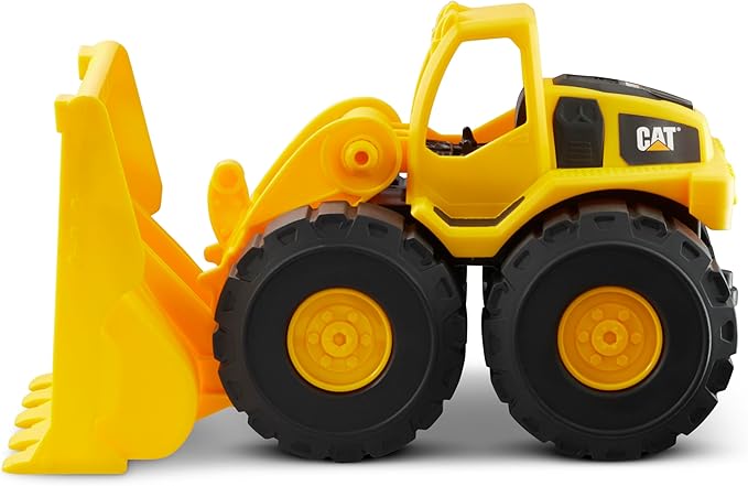 CAT Construction Toys, Construction Fleet 10" Front Loader Toy - Heavy‑Duty Plastic, Working Bucket & Free‑Rolling Wheels, Indoor/Outdoor Sandbox Vehicle for Toddlers & Kids Ages 2 +