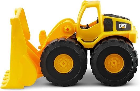 CAT Construction Toys, Construction Fleet 10" Front Loader Toy - Heavy‑Duty Plastic, Working Bucket & Free‑Rolling Wheels, Indoor/Outdoor Sandbox Vehicle for Toddlers & Kids Ages 2 +