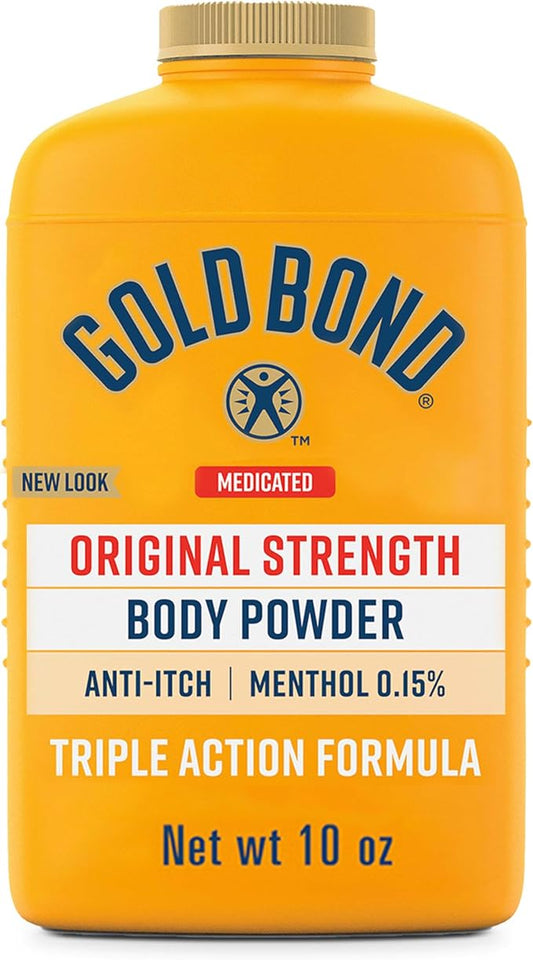 Gold Bond Medicated Body Powder, Talc Free Body Powder for Women and Men, Anti-Itch, Absorbs & Cools - 10 oz