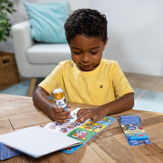 Melissa & Doug Sticker Wow!™ Astronaut Bundle: 24-Page Activity Book, Refillable Sticker Stamper, Mini Pad, 500 Stickers, Arts and Crafts for Kids Ages 3+