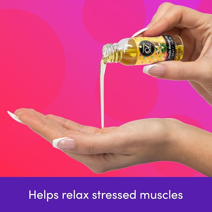 Lovehoney Flavored Massage Oils | Set of 3 Flavors | Cherry, Vanilla & Strawberry Massage Oil Relaxation Bundle