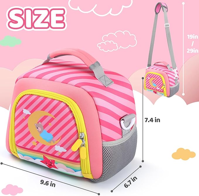 Carrying case Bag Compatible with Little Tikes Story Dream Machine Books Starter Set，Storage for Storybook, Audio Play, Character Travel Bag(Pink)