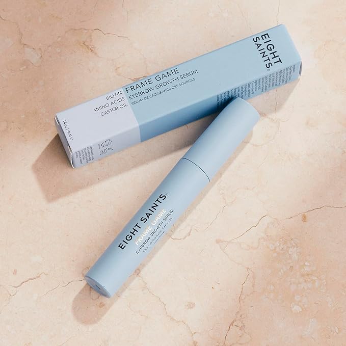Eight Saints Frame Game Eyebrow Growth Serum for Thicker, Fuller Brows, Natural & Organic Brow Enhancing Treatment for Thin & Sparse Eyebrows, Nourishing Eyebrow Serum, 0.14 fl oz