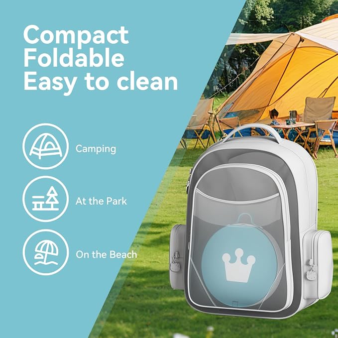 Portable Foldable Toddler Travel Potty - Medium Potty Seat, Emergency Toilet for Car Camping Hiking, Lightweight Potty Chair for Indoor Outdoor Toddler Use(sky blue)