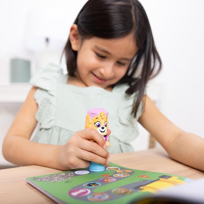 Melissa & Doug Sticker Wow!™ PAW Patrol Skye Bundle: 24-Page Activity Pad, Sticker Stamper, 500 Stickers, Mini Pad, Arts and Crafts Fidget Toy Collectible Character