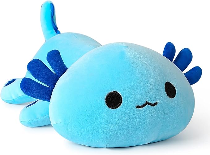 Onsoyours Cute Axolotl Plush, 19" Soft Large Stuffed Animal Salamander Big Plush Pillow, Kawaii Plushie Toy for Kids (Blue Axolotl A, 19")