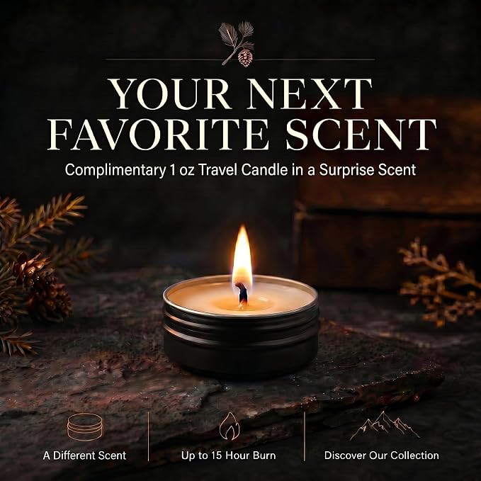 Hemlock Park Palo Santo Apothecary Scented Candle | Crackling Wood Wick, Botanical Fragrance & Coconut Apricot Wax | Up to 60 Hour Burn Time | 8 oz | Made in USA