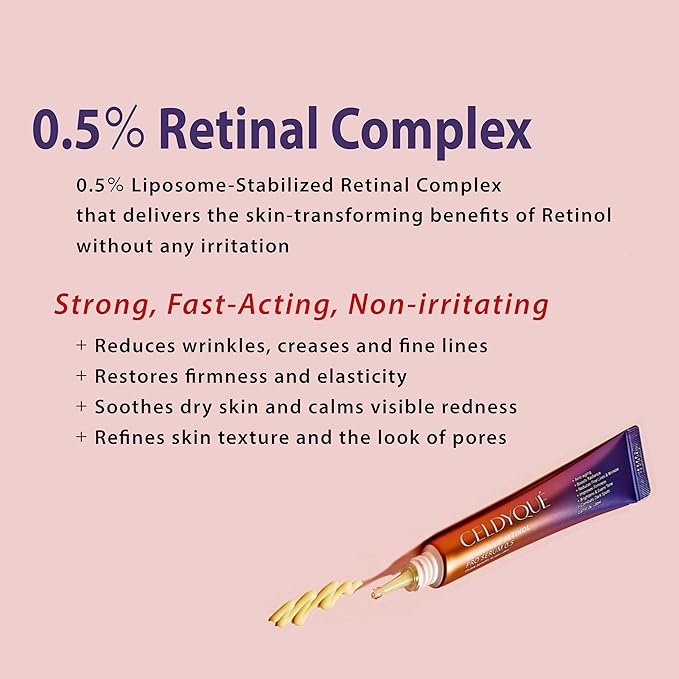 Advanced Retinol Pro Retinal Serum 0.5 w/Centella Asiatica 66% Anti-Aging Radiance-Boosting & Skin-Smoothing Cream w/Retinal Complex, Niacinamide & Hyaluronic Acid Korean Skincare