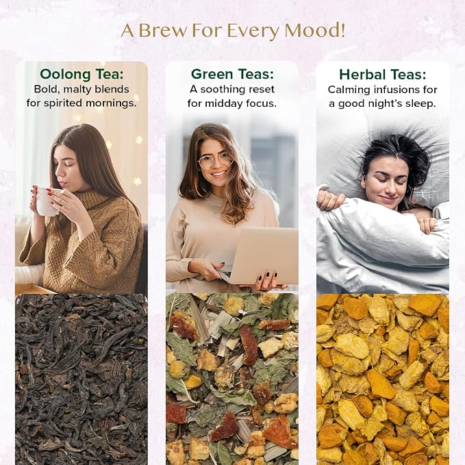 Limited Edition - Mothers Day Gifts for Mom from Son, Daughter | Assorted Tea Gift Set - 9 Tea Variety Pack | Long Leaf Pyramid Tea Bags | Mothers Day Gifts for Mom/Grandmother | VAHDAM