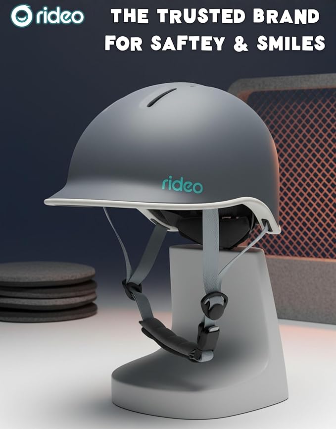 Rideo Kids Bike Helmet for Kids 3-5, Advanced Safety Boys and Girls Helmet, Adjustable & Multi-Sport, Patented Safety Buckle, Toddler to Youth