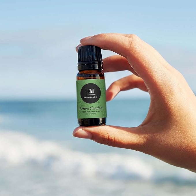 Edens Garden Hemp Essential Oil- 100% Pure Premium Grade, Undiluted, Natural, Therapeutic, Aromatherapy, The Best for Diffuser, Skin, Humidifiers, Kid Safe 10 ml (.33 fl oz)