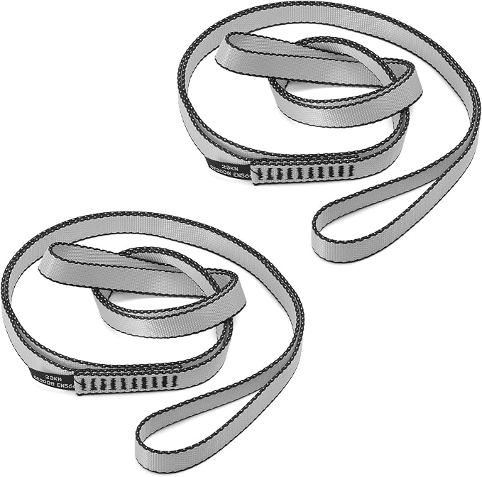 18MM Nylon Climbing Sling Runner 23KN CE2008/EN566 Strong Webbing Straps for Rock Climbing,Mountaineering, Rappelling, Swing, Yoga Hammock etc
