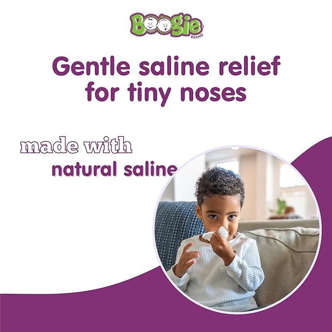 Boogie Wipes Saline Nose Wipes - 45 Count - Fresh Scent, Hypoallergenic & Alcohol-Free - Allergy Relief - Made with Natural Saline, Aloe, Chamomile & Vitamin E - Diaper Bag Essential