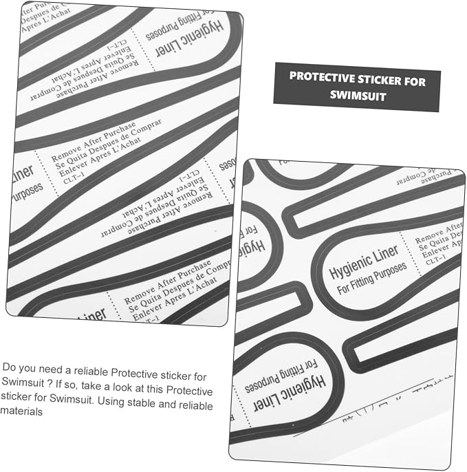 Lurrose 100pcs Protective Stickers for Swimwear Adhesive Panty Liner Decals No Harm to Skin