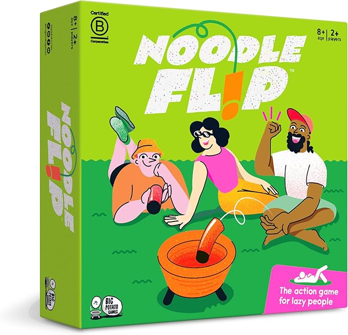 Noodle Flip: The Action Game for Lazy People | New Outdoor Summer Game | Perfect for Adults, Kids and Groups | Age 8+, for 2+ Players