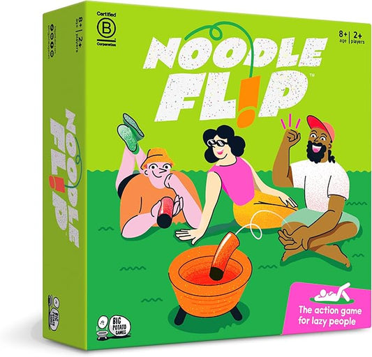 Noodle Flip: The Action Game for Lazy People | New Outdoor Summer Game | Perfect for Adults, Kids and Groups | Age 8+, for 2+ Players