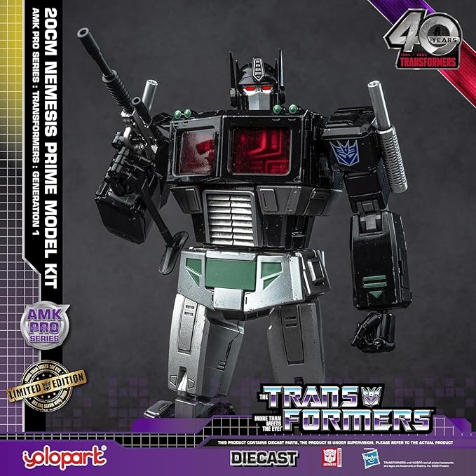 YOLOPARK Transformers G1 Nemesis Prime with Upgraded Weaponry,7.87 Inch Highly Articulated Collectible Transformers Action Figure for Ages 15 and Up,No Converting Transformer Toys