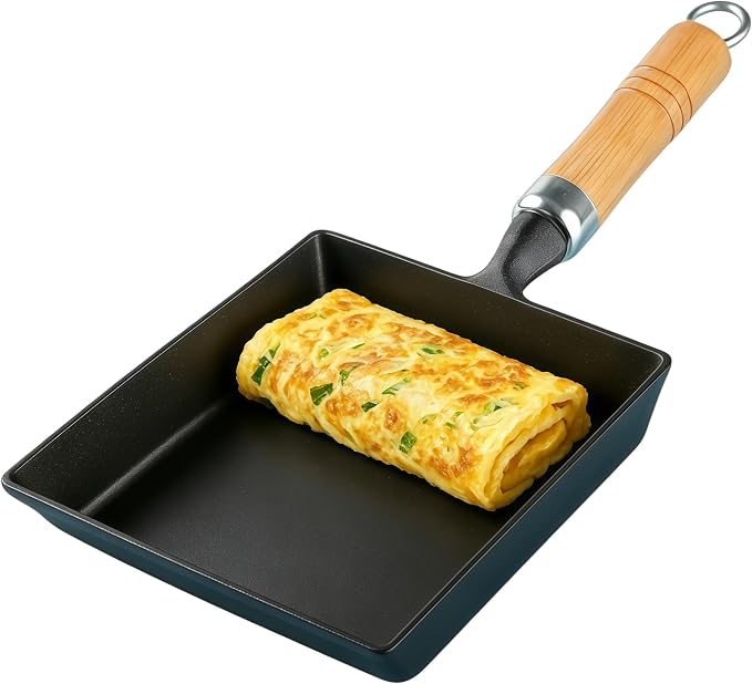 Cast Iron Tamagoyaki Pan Japanese Egg Roll Omelette Skillet