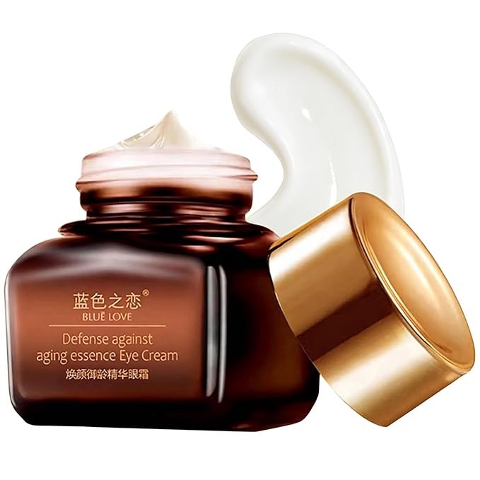 BLUE LOVE Anti-Aging Eye Cream – Reduces Dark Circles & Puffiness, Moisturizing Under-Eye Bags & Fast-Absorbing Wrinkle Treatment for Men & Women, 0.7oz