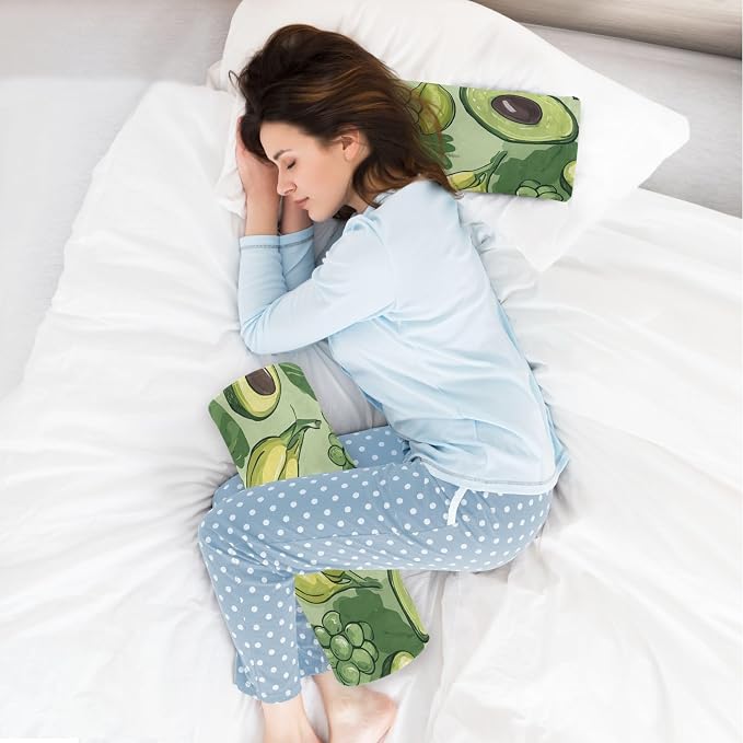 California Grapes Avocados and Bananas Neck Roll Pillow Bolster Round Health Memory Foam Long Cervical Cylinder Pillows with Removable Washable Cover for Body Bed Legs Back Yoga