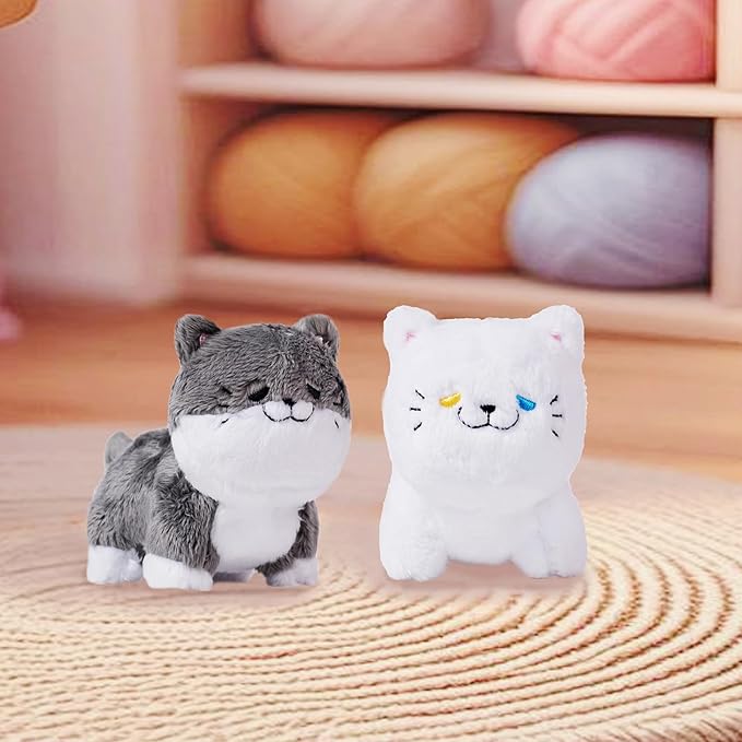 Cat Blind Box Figures,Cute Plush Blind Box,Random Design Action Figures Collectible Toys Home Decorations, Holiday Birthday Gifts,Single Box