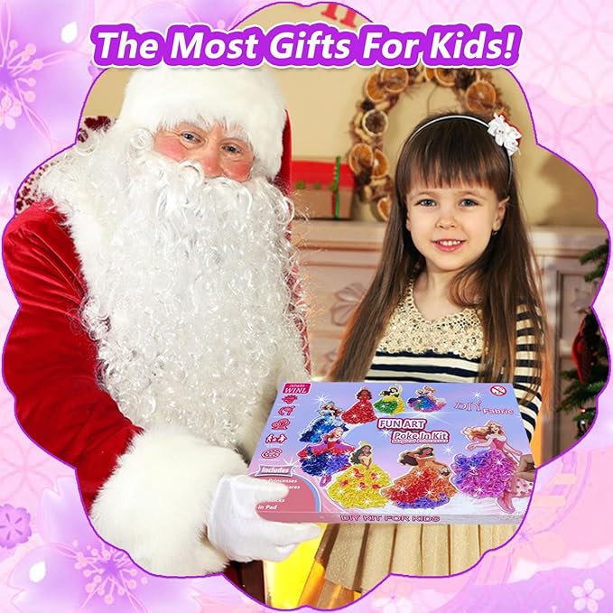 JRD&BS WINL DIY Princesses-Poke in Fun Art Kit for Kids Great Creative Activity for Kid Age 3 up Mess Free Art Set for 4-12 Year Old Craft Kit for Children Gifts for Girls&Boys (Princesses)