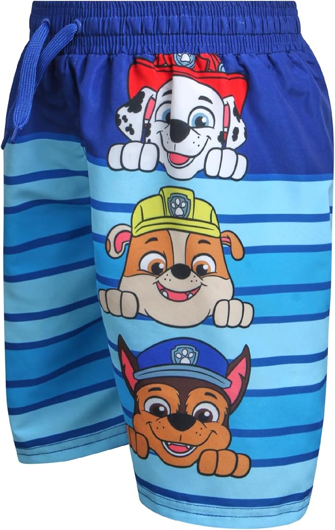 Nickelodeon Boys Swim Trunks - Paw Patrol TMNT Quick Dry Graphic Boys Swim Shorts for Toddler and Little Boy