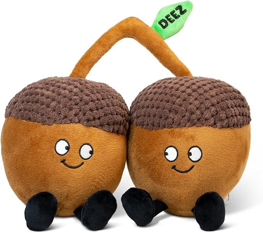 Nut Plushie - Deez Nuts Cute Acron Plush, Funny & Sassy Food Plush Toy for Gifting