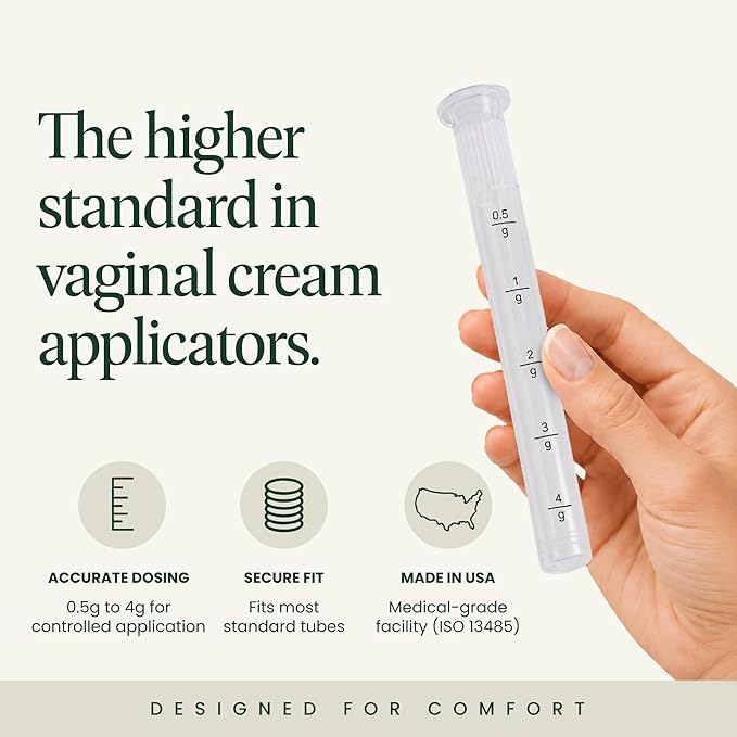 NewLife Naturals Disposable Vaginal Applicators 60 Pack – Threaded Vaginal Cream Applicators with Dosage Markings – Individually Wrapped Clean Single Use for Gels, Lubricants, & Creams – Made in USA