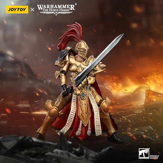 JOYTOY Warhammer Horus Heresy Sisters of Silence White Falcons Vigilator Cadre Vigilator Mistress 1:18 Scale 4.17in Action Figure Mecha Joy Toy Collection Model