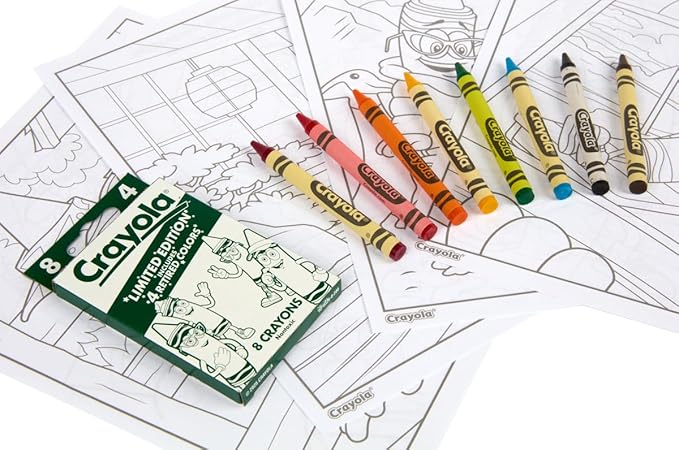 Crayola Retired Colors Coloring & Activity Set, Retired Crayons & Stickers, 32 Pgs, Gift for Kids Ages 3+
